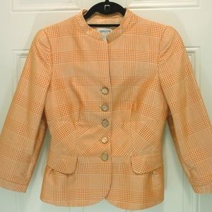 Armani Collezioni Crop Blazer Jacket Button-up; 4